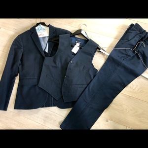 3 piece CREWCUTS navy suit.